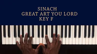 Sinach Great Art You Lord|  Piano Chords Tutorial For Beginners (Made Easy)