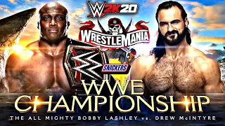 WWE 2K20: Bobby Lashley (c) w/ MVP vs. Drew McIntyre | WWE Championship | WWE WrestleMania 37