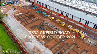 New #Anfield Road Stand Progress October 2021