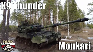 K9 Thunder Moukari Departure After Fire Mission - 155 mm Howitzer SPG Finnish Army [4K]