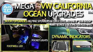 MEGA VW California Ocean Upgrades!! NEW Ambient Lights, Dynamic Indicators & an Alpine Audio Upgrade