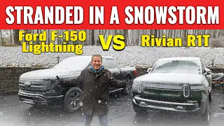 Stranded In A Snowstorm: Ford F-150 Lightning vs Rivian R1T