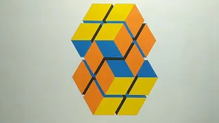 3D OPTICAL ILLUSION RUBIK'S CUBE | 3D WALL PAINTING | EASY 3D WALL DECORATION