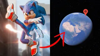 Sonic The Hedgehog and Tails Vs Knuckles on Google Earth!