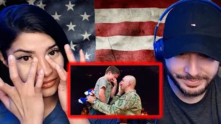 British Couple Reacts to Soldiers Coming Home Surprise (We Cried)