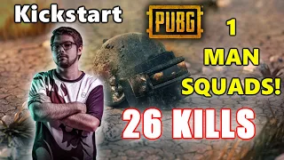 eU Kickstart - 26 KILLS (3.2K DAMAGE) - 1 MAN SQUADS! - PUBG