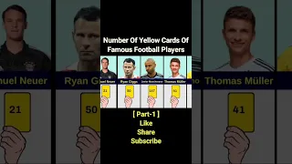 Number Of Yellow Cards Of Famous Football Players Part-1 #shorts #viral #football #ronaldo #soccer