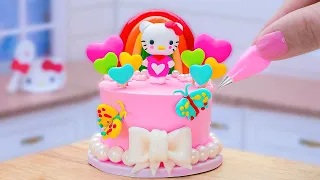 Awesome Miniature Rainbow Hello Kitty Cake Tutorials 🍰 So Tasty Fondant Cake Decorating Ideas