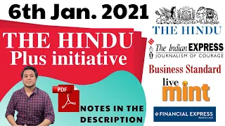 6 Jan 2021 The Hindu Newspaper Analysis | Current affairs 2020 #UPSC #IAS #Thehindunewspaper