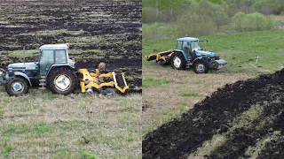 Загнал брата в не просушенное поле для дискования)))Болото )))