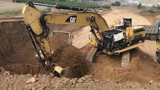 Caterpillar 365C Excavator Loading Unstoppably In Different Mining Sites - Mega Machines Movie