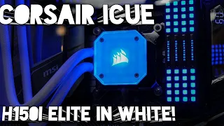 Corsair H150i Elite Capellix in white with push pull setup