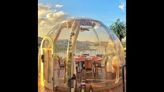 PC Transparent Igloo Dome Tent for rooftop restaurant