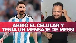 ABRIÓ EL CELULAR Y TENÍA UN PEDIDO DE MESSI: el ídolo mundial le pidió una parrilla