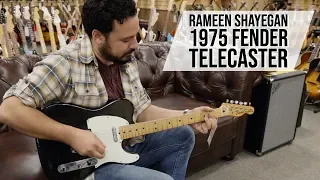 Rameen Shayegan playing a 1975 Fender Telecaster at Norman's Rare Guitars