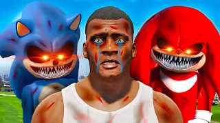 KNUCKLES.EXE Meets SONIC.EXE In GTA 5 (Mods)