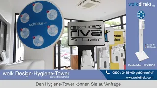 Desinfektionsmittelspender Hygiene-Tower Set