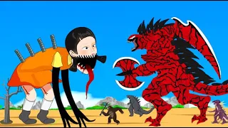 If CARNAGEZILLA, Godzilla And Kong Vs BOSS DOLL Playing Squid Game Animation | 어몽어스 오징어 게임