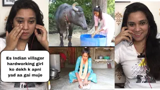 Indian villager Hardworking Girl Life style || People Make fun of poor people || Pakistani Reaction