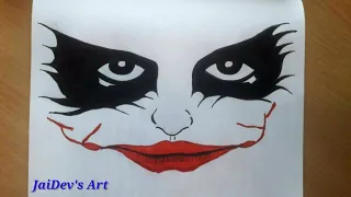 How to draw Joker Smile || step by step drawing tutorial for beginners