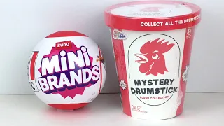 KFC Mini Brands & Mystery Drumstick Plush Mini Food Unboxing & Review #minibrands #kfc