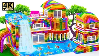 Build Your Dream Waterfall House with Magnetic Balls - Roof to Pool DIY