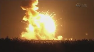 Antares rocket explodes after launch