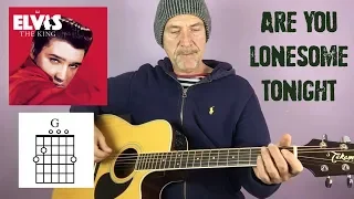 Elvis - Are you Lonesome - Guitar lesson by Joe Murphy