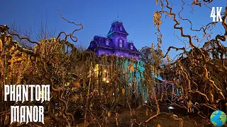 Phantom Manor Full Low Light - Ride Through 4K - Disneyland Paris