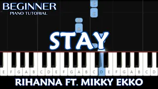 Rihanna - Stay ft. Mikky Ekko (Beginner Piano Tutorial)