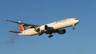 Philippine Airlines Boeing 777-300ER landing at Zurich Airport