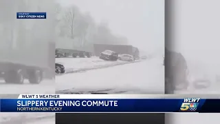 Winter strikes hard on some Kentucky roads