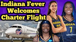 Caitlin Clark and Indiana Fever Team Welcome WNBA Charter Flight News