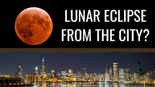 Partial Lunar Eclipse November 2021 - From the CITY #shorts