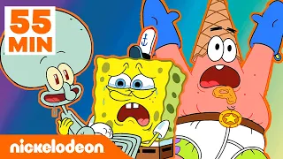 Bob Esponja | UMA HORA dos melhores momentos da Temporada 9, PARTE 1 | Nickelodeon em Português