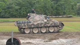 Pz.Kpfw V Ausf.A (Panther) Parade Lap at AusArmourFest 2022. German Tank.