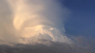 23 May, 2016. 6:52:44 PM - Cumulonimbus Storm Clouds with lightning Timelapse Video