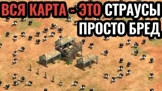 СУМАСШЕДШИЙ мясокомбинат: тысячи страусов на идиотской карте в Age of Empires 2