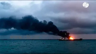 Взрыв на нефтяном танкере в Южной Америке