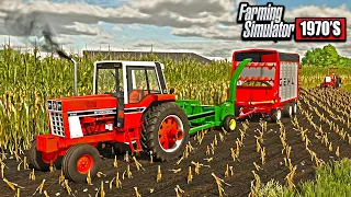 1970'S AMERICAN FARMING- CHOPPING SILAGE FOR FEED! | FARMING SIMULATOR 1970'S