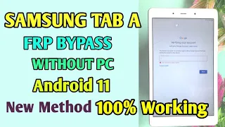 Samsung Galaxy Tab A (SM-T295) FRP Bypass Google account {Android 11 }Without Pc Working 100%.