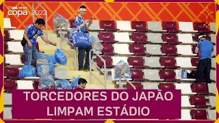 Após DERROTA de ALEMANHA, torcedores do JAPÃO limpam ESTÁDIO