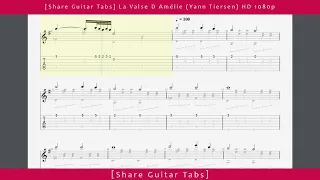 [Share Guitar Tabs] La Valse D Amélie (Yann Tiersen) HD 1080p