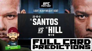UFC Fight Night: Hill vs Santos | Full Card Picks & Predictions |