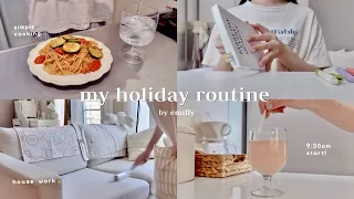 9:30AM~☁️ my comfortably holiday routine | housework, easy breakfast recipes🥪, enjoy my hobbies