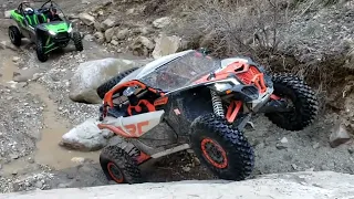 Can Am Maverick X-RC vs Kawasaki KRX 1000 Rock Crawling Hunter Canyon Trail Fruita, Colorado