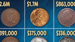 Top 50 most valuable Coins  pennies, Dollars and Dime English coins // Look for this !!