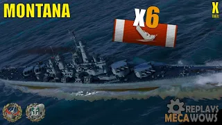 Montana 6 Kills & 206k Damage | World of Warships Gameplay