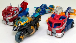 Transformers Animated Optimus Prime Samurai Prowl Jetfire+Jetstorm Safeguard Vehicle Robot Car Toys