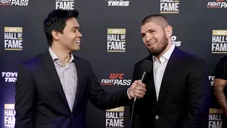 Khabib responds to claims he would defeat Israel Adesanya - UFC Hall of Fame